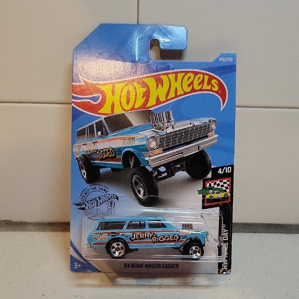 2018 Hot Wheels '64 Chevy Nova Wagon Gasser Jerry Rigged 4/10 198/250